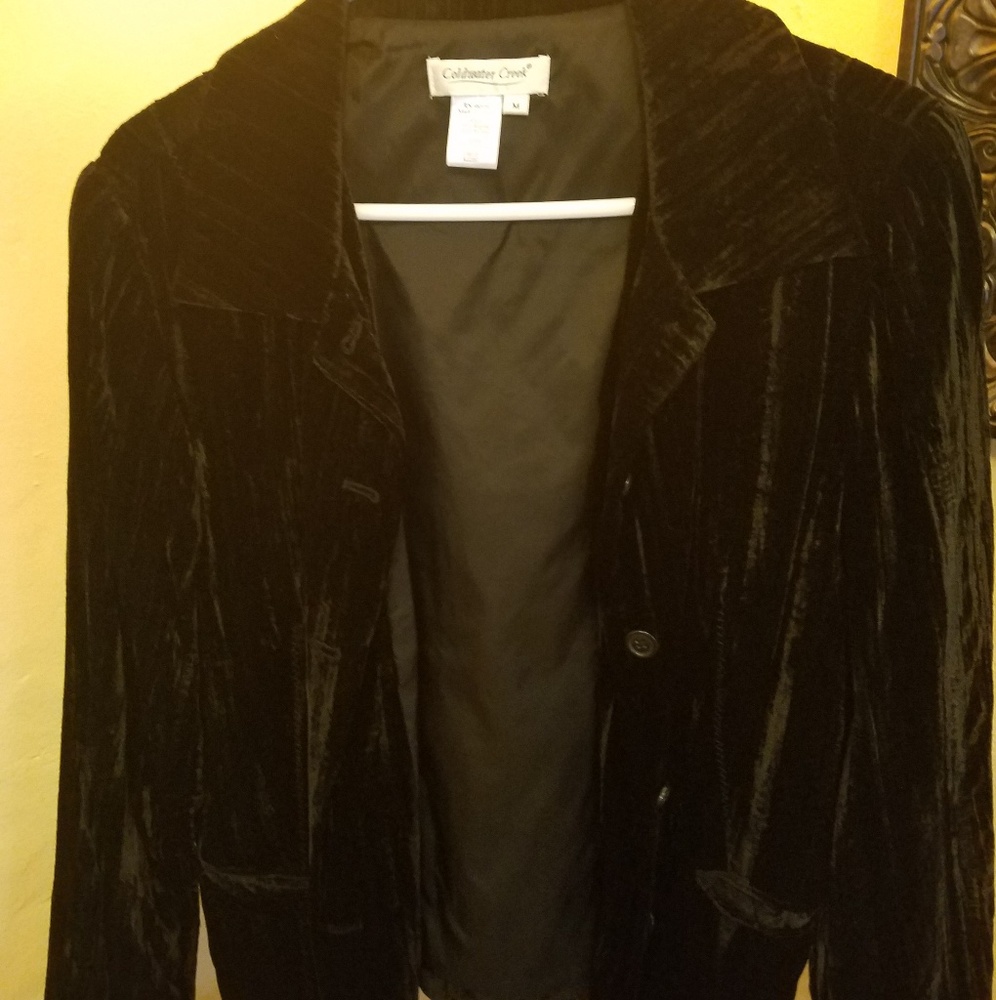 Black velvet blazer